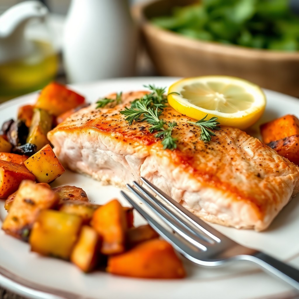 Paleo Baked Salmon and Roasted Veggies