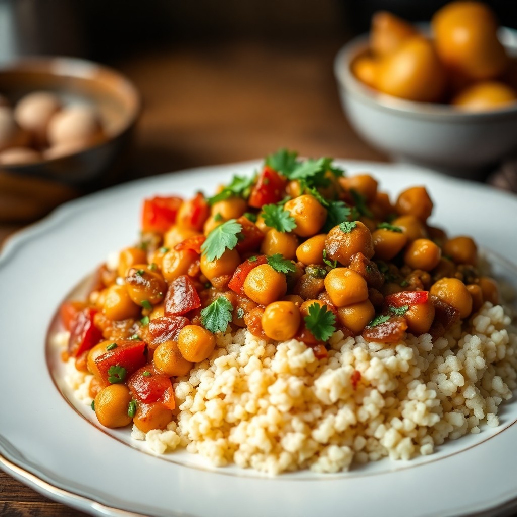 Moroccan Chickpea and Vegetable Tagine
